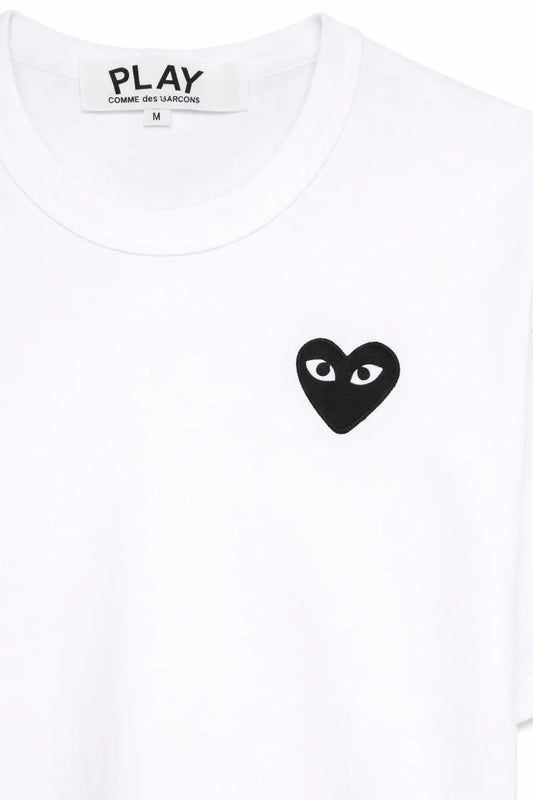 Camiseta CDG Play Branco Black Heart