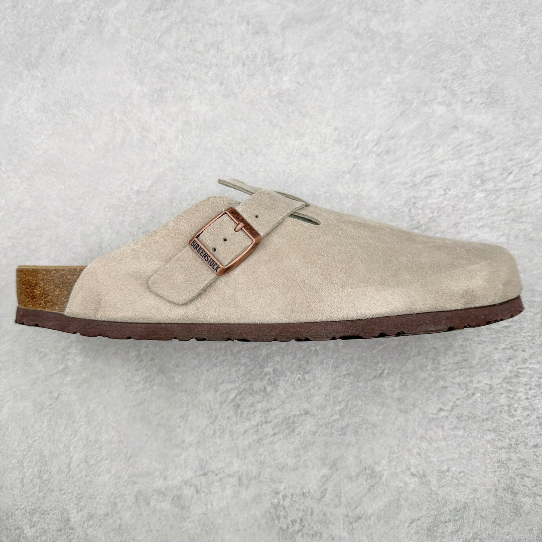 Birkenstock Boston Camurça - Cáqui Claro