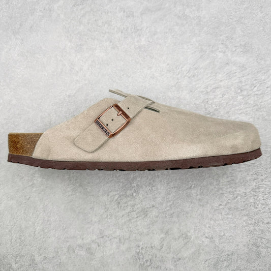 Birkenstock Boston Camurça - Cáqui Claro
