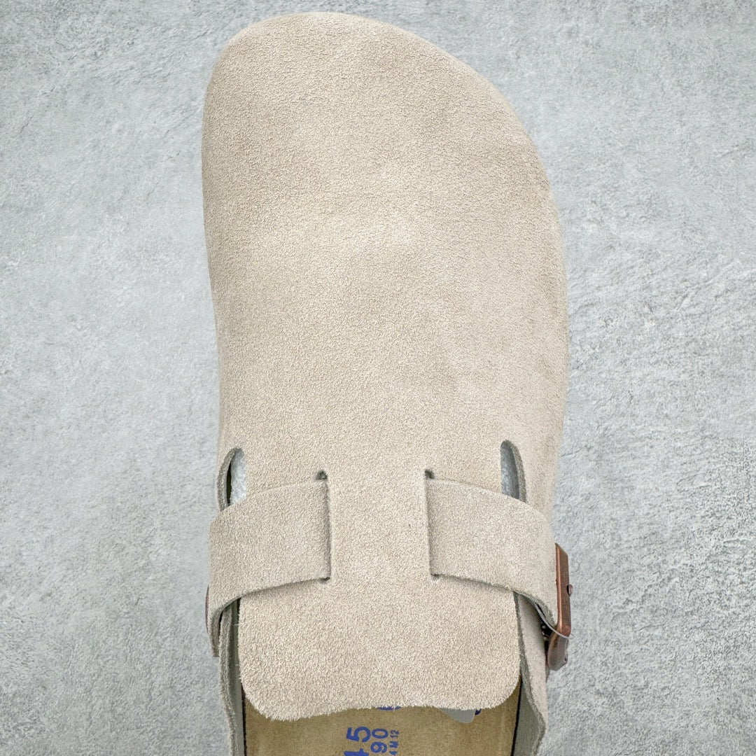 Birkenstock Boston Camurça - Cáqui Claro