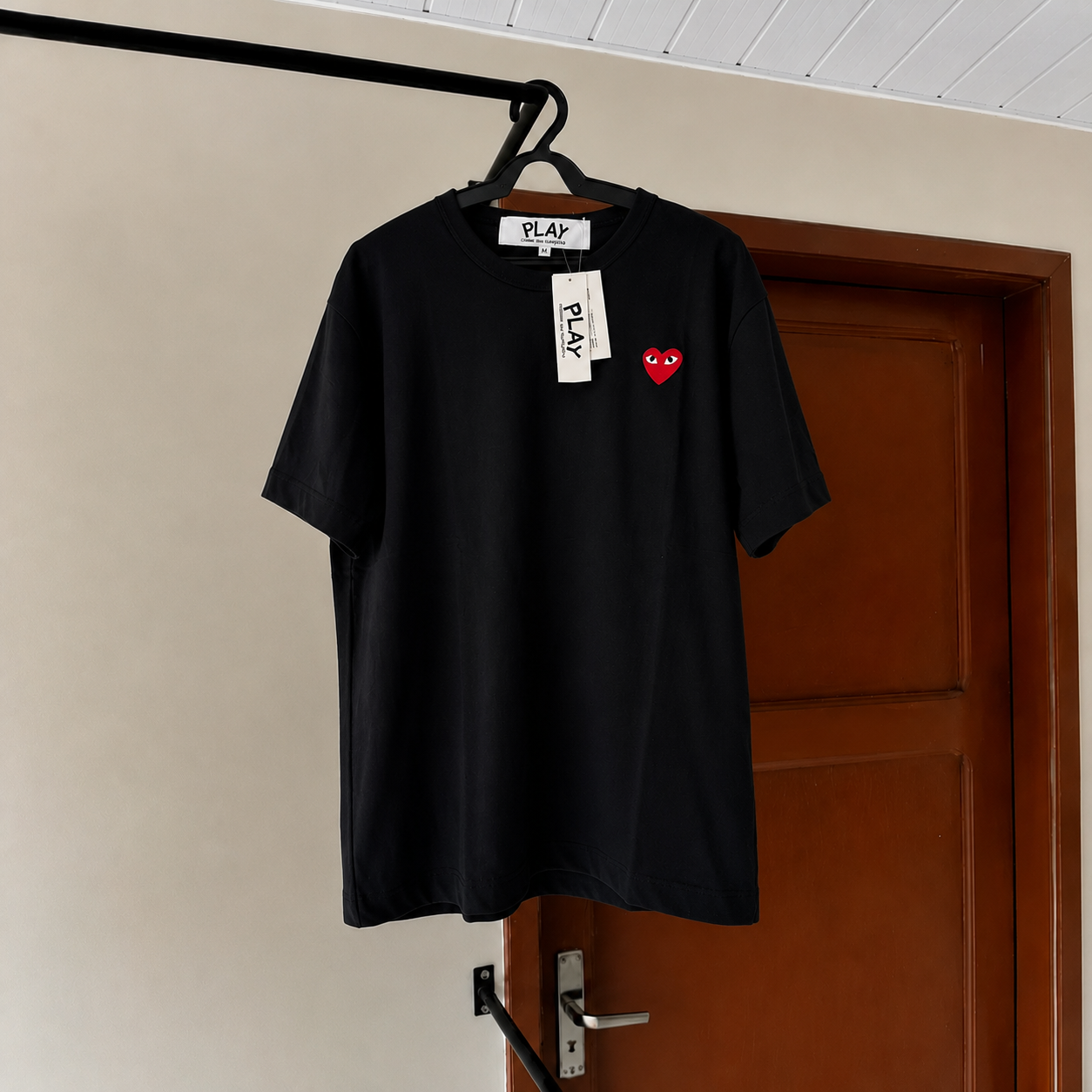 Camiseta CDG Play Preto Red Heart