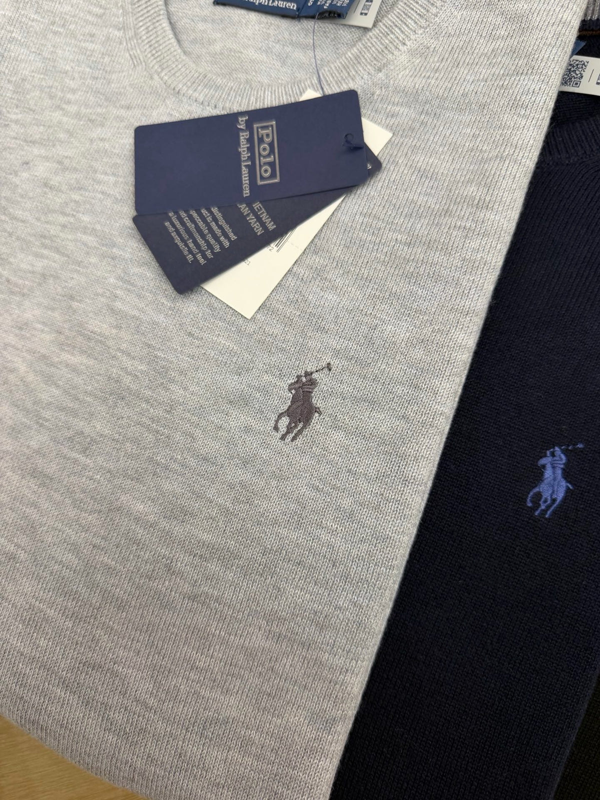 Suéter Polo Ralph Lauren 100% Lã – Cinza, Azul Marinho ou Preto