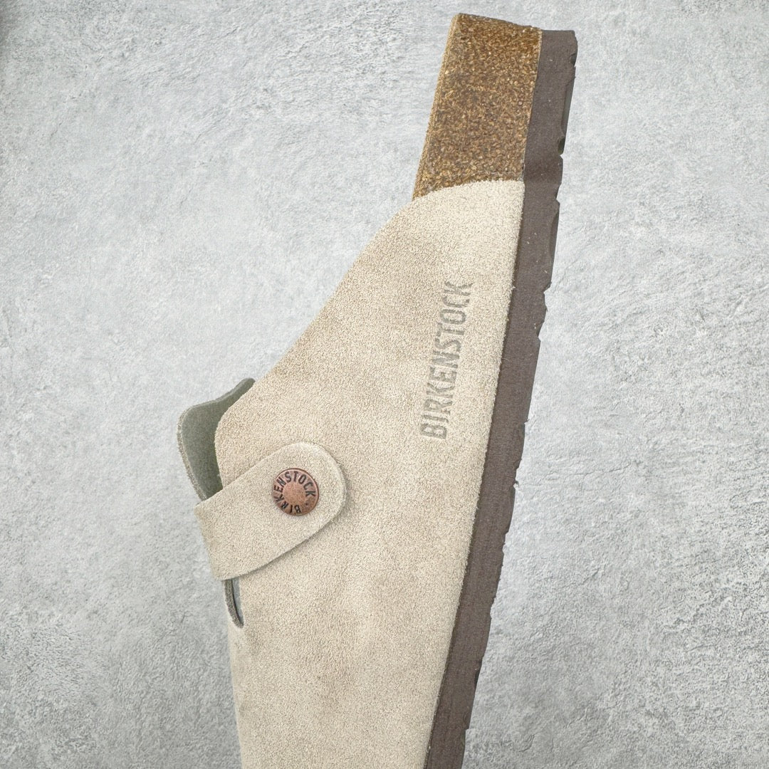 Birkenstock Boston Camurça - Cáqui Claro