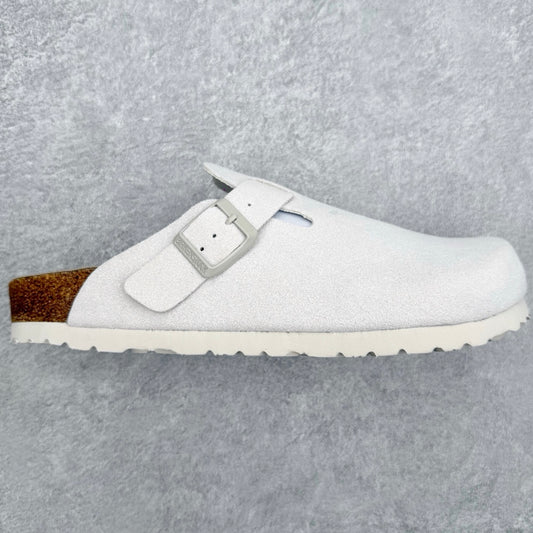 Birkenstock Boston Camurça - Branco