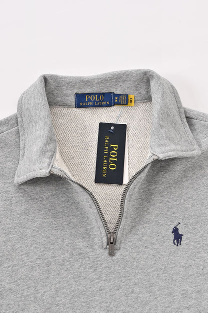 Suéter Polo Ralph Lauren Quarterzip Unissex – Preto, Cáqui, Cinza Claro ou Cinza Carvão
