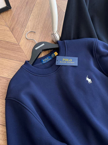 Suéter Polo Ralph Lauren Forrado em Lã – Preto, Azul Marinho, Cinza ou Verde Floresta