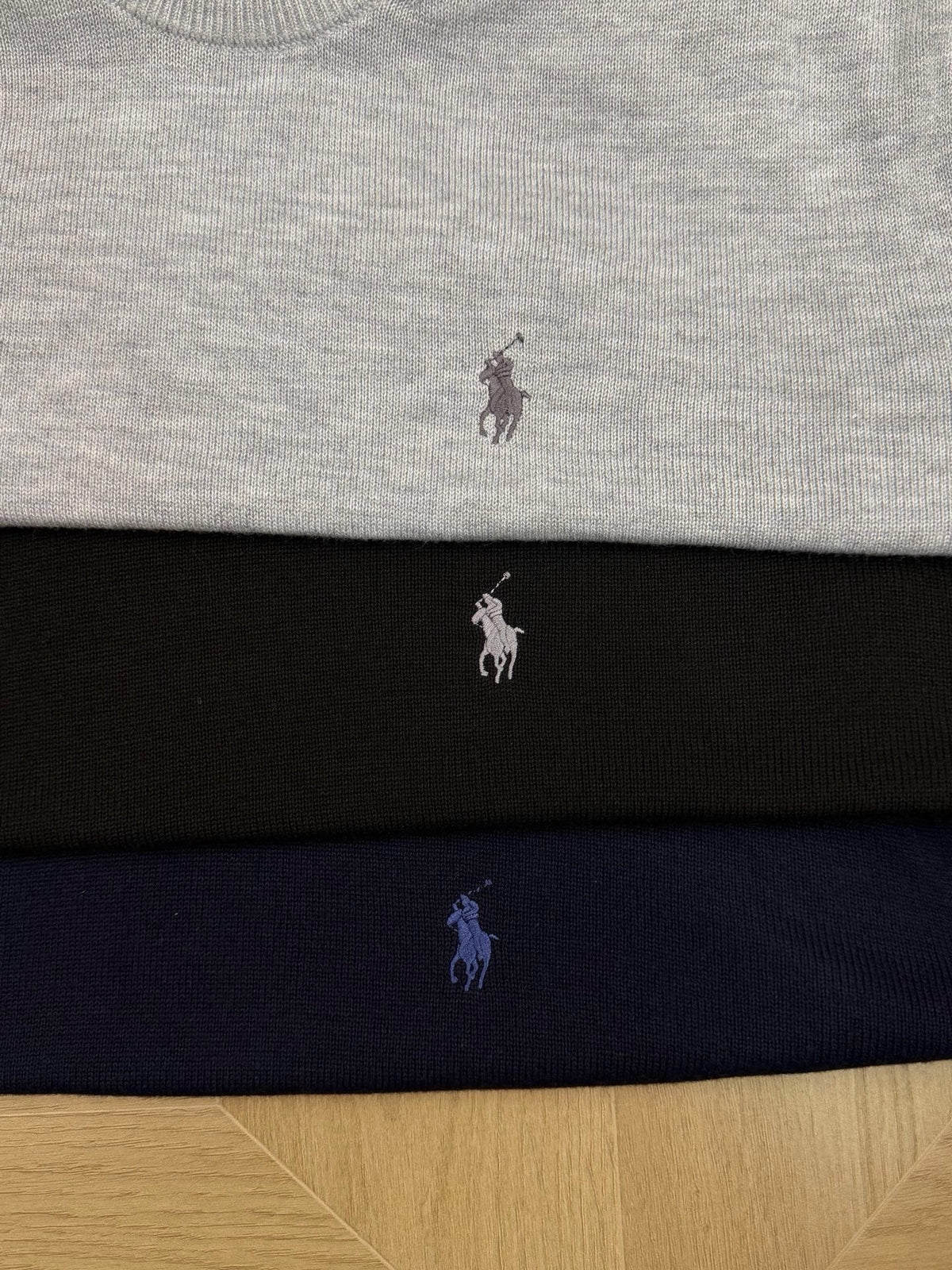 Suéter Polo Ralph Lauren 100% Lã – Cinza, Azul Marinho ou Preto