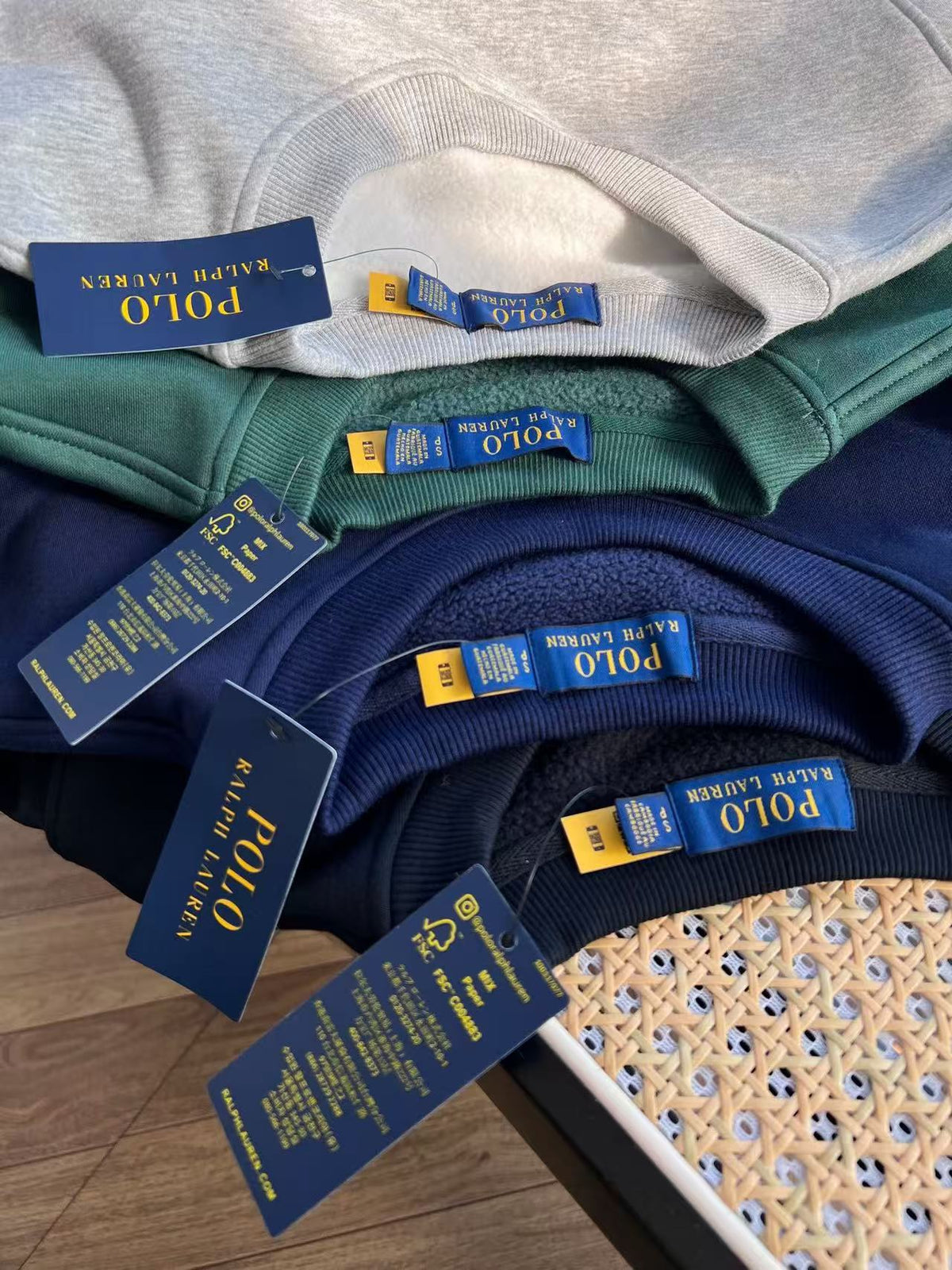 Suéter Polo Ralph Lauren Forrado em Lã – Preto, Azul Marinho, Cinza ou Verde Floresta