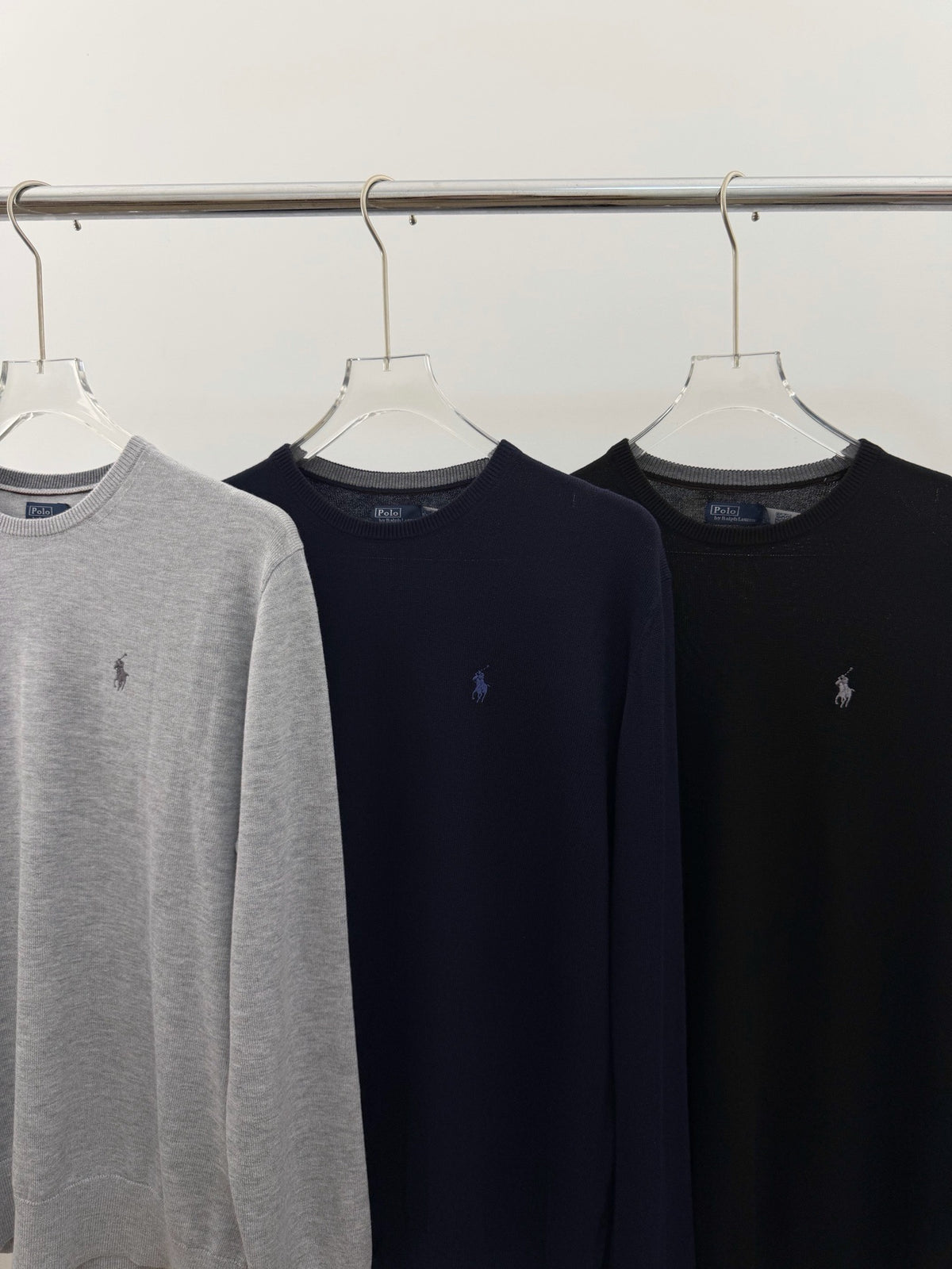Suéter Polo Ralph Lauren 100% Lã – Cinza, Azul Marinho ou Preto