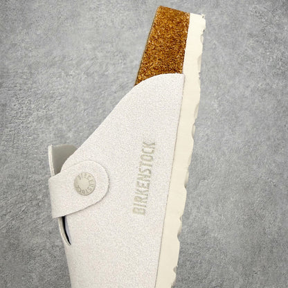 Birkenstock Boston Camurça - Branco