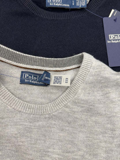 Suéter Polo Ralph Lauren 100% Lã – Cinza, Azul Marinho ou Preto