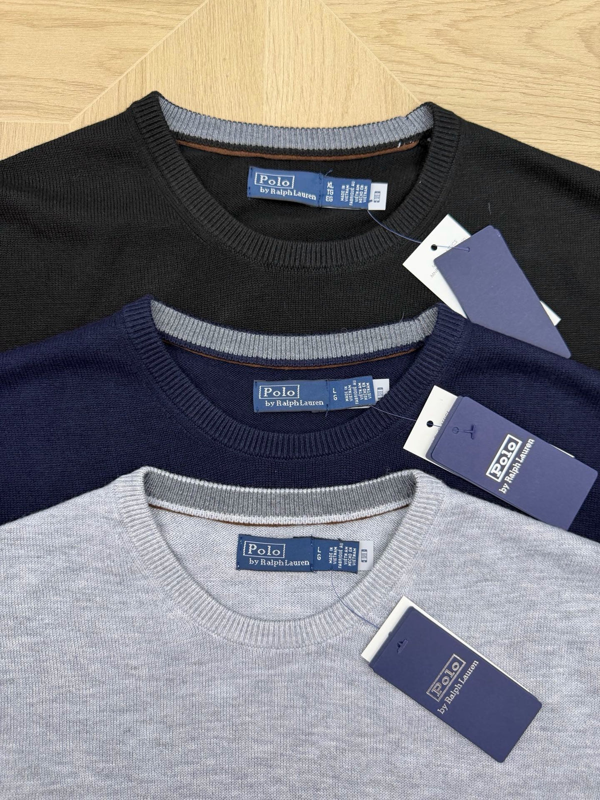 Suéter Polo Ralph Lauren 100% Lã – Cinza, Azul Marinho ou Preto