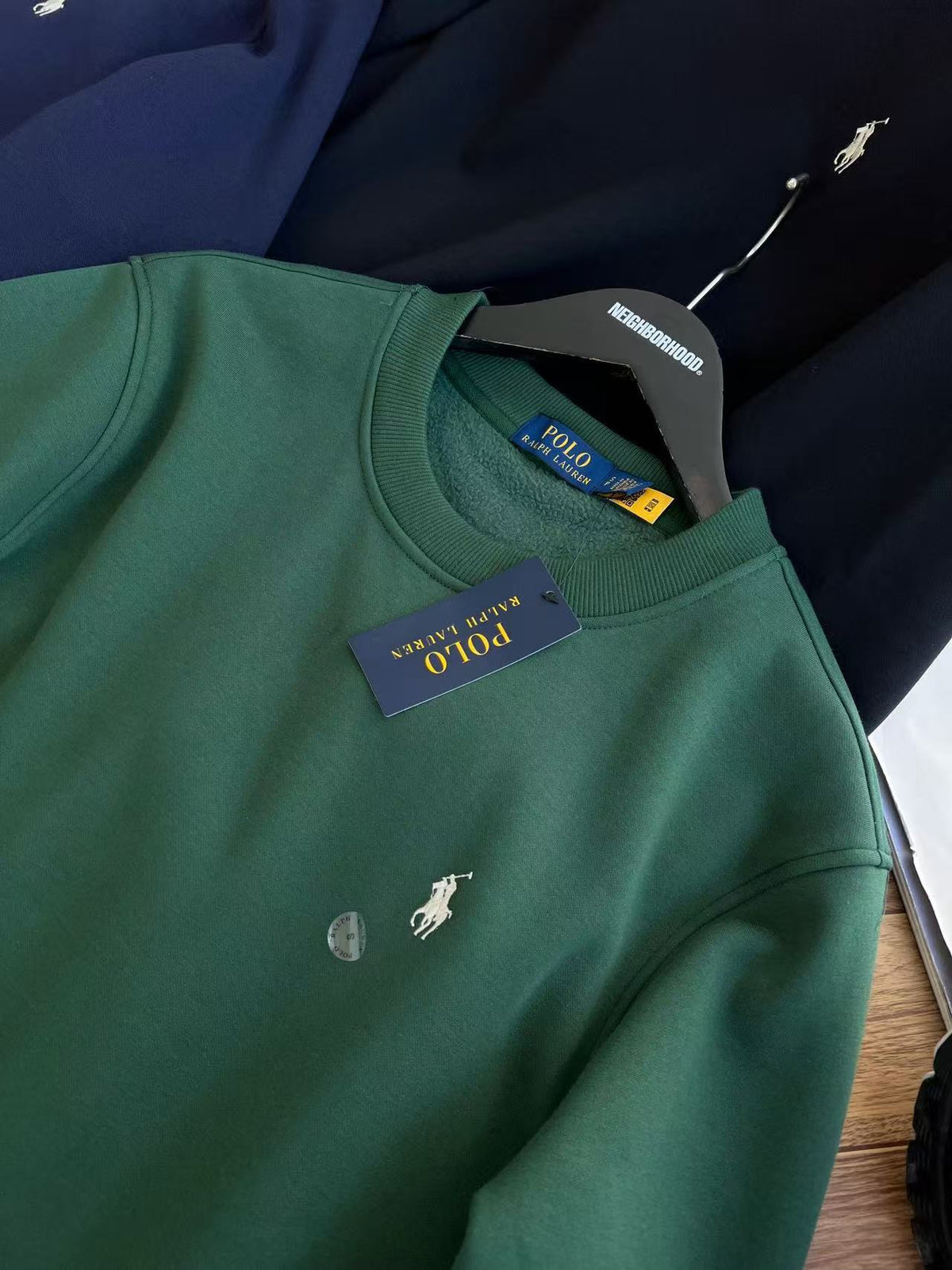 Suéter Polo Ralph Lauren Forrado em Lã – Preto, Azul Marinho, Cinza ou Verde Floresta