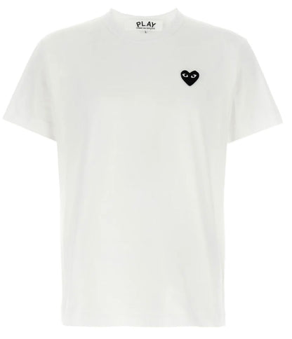Camiseta CDG Play Branca "Black Heart"