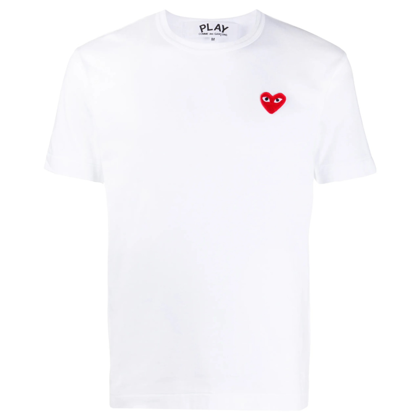 Camiseta CDG Play Branca "Red Heart"