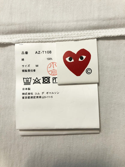 Camiseta CDG Play Branca "Black Heart"