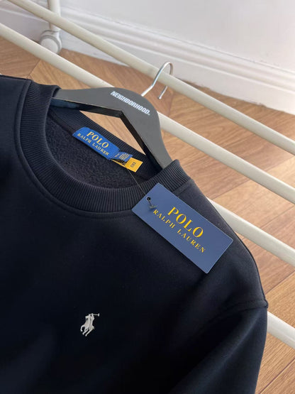Suéter Polo Ralph Lauren Forrado em Lã – Preto, Azul Marinho, Cinza ou Verde Floresta