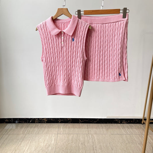 Conjunto Feminino Ralph Lauren – Rosa, Preto, Cinza Grafite, Bege ou Verde Esmeralda
