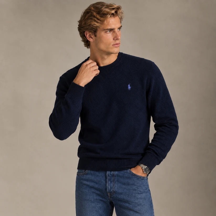 Suéter Polo Ralph Lauren 100% Lã – Cinza, Azul Marinho ou Preto
