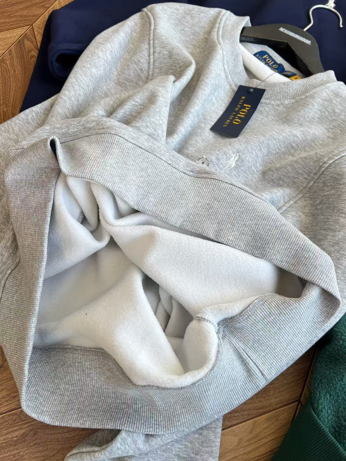 Suéter Polo Ralph Lauren Forrado em Lã – Preto, Azul Marinho, Cinza ou Verde Floresta