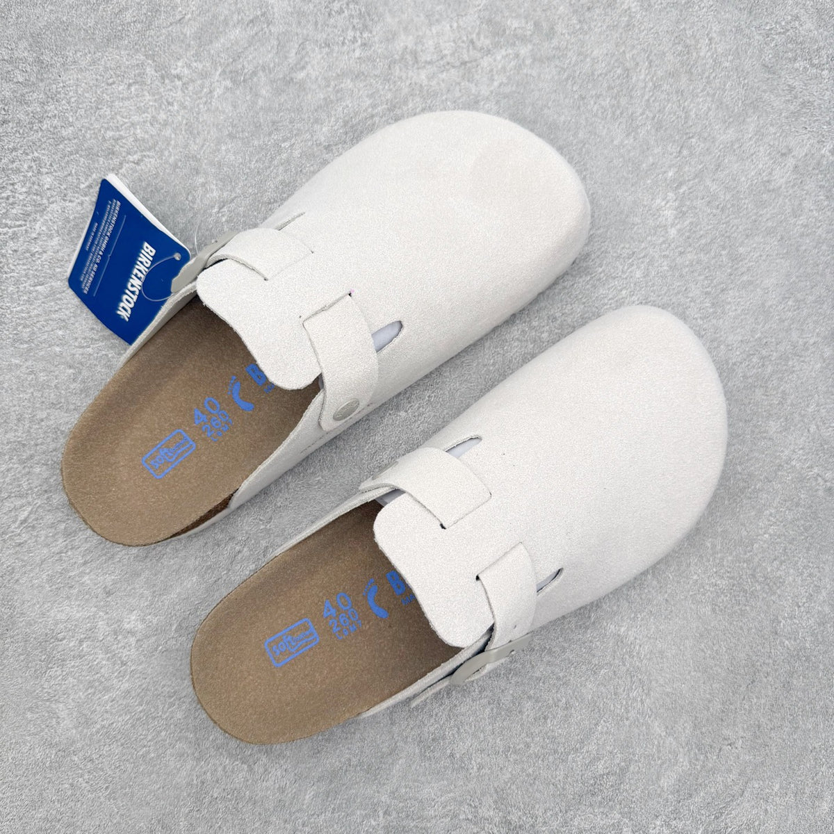 Birkenstock Boston Camurça - Branco