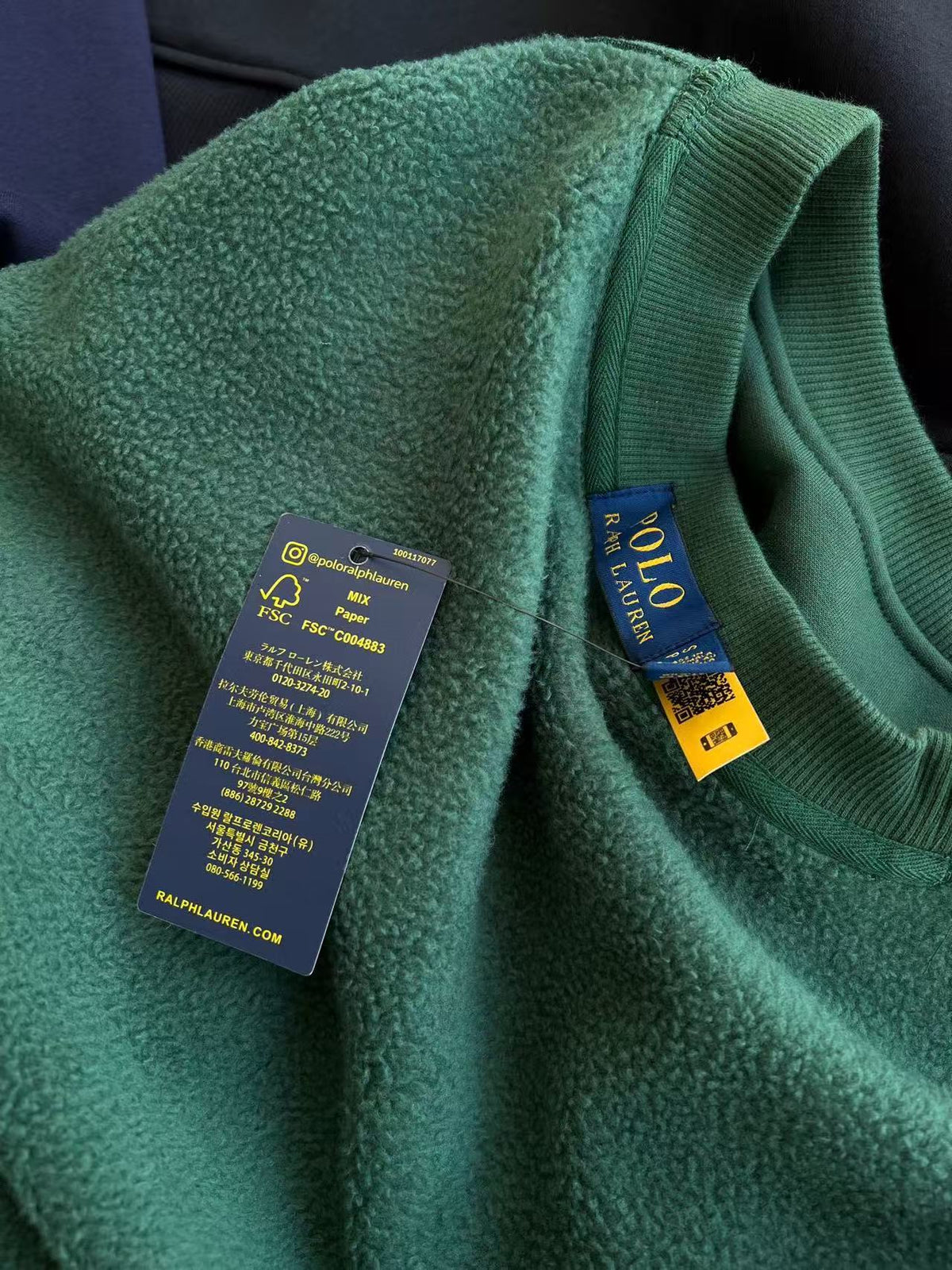 Suéter Polo Ralph Lauren Forrado em Lã – Preto, Azul Marinho, Cinza ou Verde Floresta